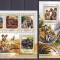 DB1 Fauna Guinea Animale in Pericol Caini Maimute Pantere Tigri MS + SS MNH