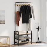 vidaXL Răcător de paltoane cu raft Stejar sonoma 75 x 34 x 184 cm