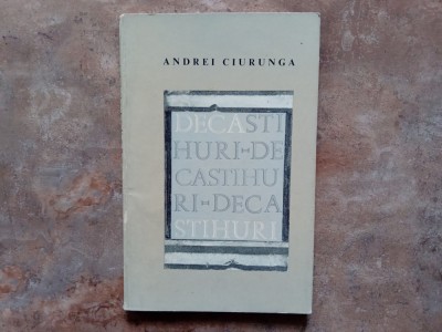 ANDREI CIURUNGA - DECASTIHURI, 1968 foto