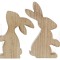 Set 2 Vaze in forma de iepure, lemn - RESIGILAT