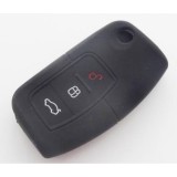 Husa Cheie FORD 3 Butoane Silicon Neagra AutoProtect KeyCars, Oem