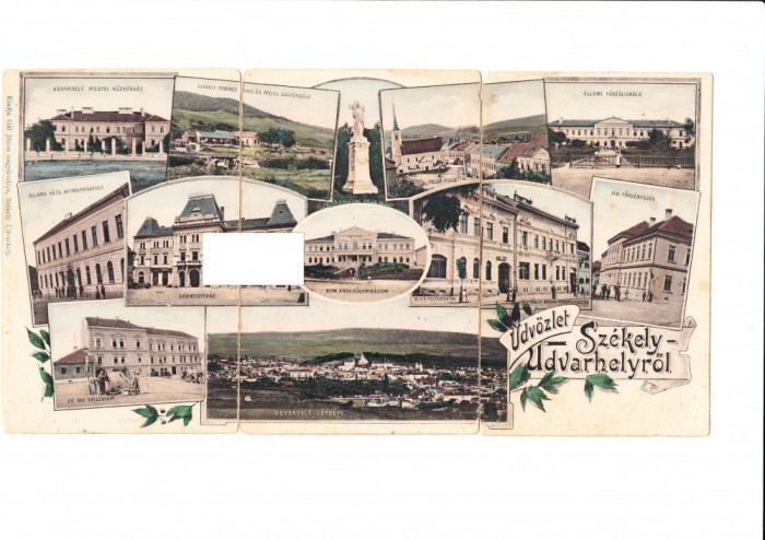 3 CP Odorheiu Secuiesc, litografie formata din 3 CP, necirculata, pana in 1918