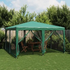 Gossi cort de petrecere cu 8 pereti din plasa, verde, 4x4 m, hdpe