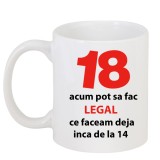 Cana alba personalizata &quot;majorat&quot;, INOVATIX&reg;. 330ml