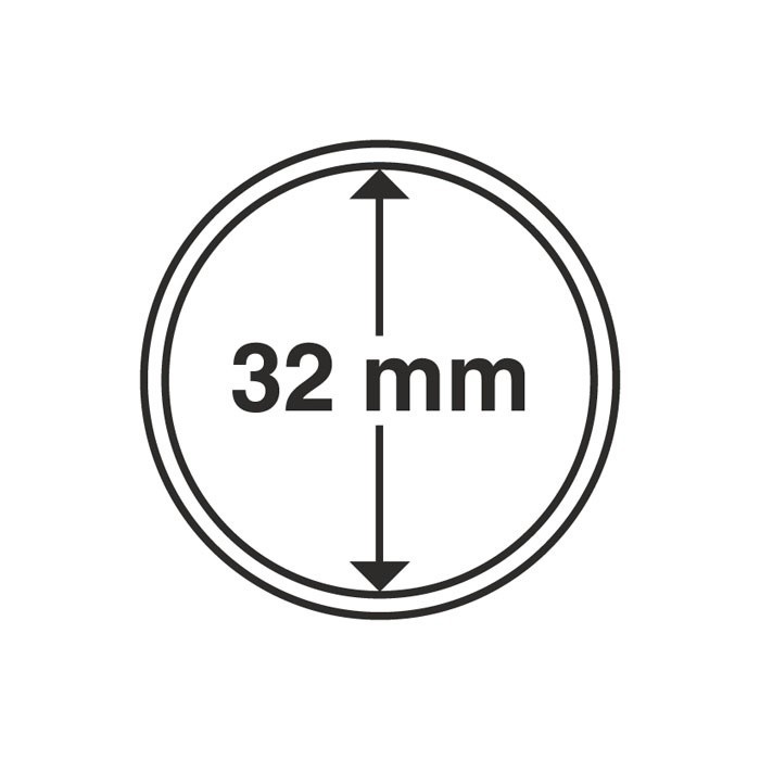 Capsule pentru monede, diametru interior 32mm, cutie 10buc.
