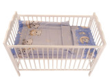 Lenjerie Bear On Moon Blue M2 4+1 piese 120x60, MyKids