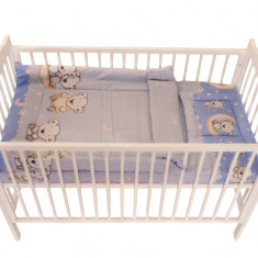 Lenjerie Bear On Moon Blue M2 4+1 piese 120x60