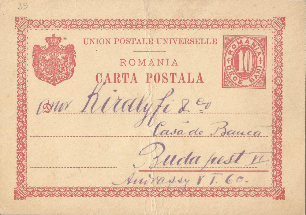 Romania, UPU, Carte postala circulata, 1901 | Okazii.ro