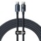 Baseus Crystal Shine Cablu USB-C la USB-C, 100 W, 2 m (negru)