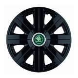 Cumpara ieftin Set 4 Capace Roti Autohelix MSA&reg; potrivite jantelor de 14 inch, pentru Skoda Verde model Cosmos Black