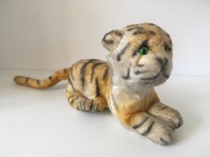 * Jucarie veche tigru bengal, vintage colectie 21 cm, umplutura tare