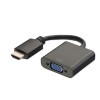 Adaptor Cablu HDMI la VGA, HDMI tata VGA mama, cu Jack Audio 3.5mm inclus