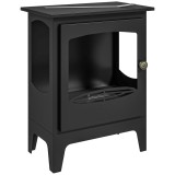 HOMCOM Șemineu pe Bioetanol, Bioșemineu cu Arzător de 1,2L pentru 3 Ore Durată de Ardere, 36x26x54 cm, Negru | Aosom Romania