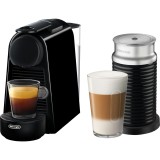 Espressor cu capsule Nespresso DeLonghi Essenza Mini EN85.BAE + Aparat pentru spumare lapte Aeroccino 3, 19 bar, 0.6l, Negru