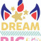 Sticker decorativ, Dream Big, Multicolor, 85 cm, 4847ST