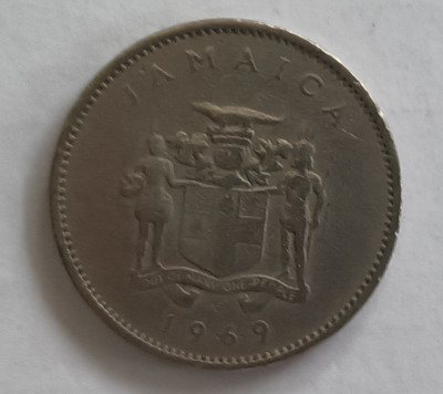 Moneda 10 cents Jamaica 1969 foto