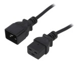 Cablu Alimentare IEC C19 la IEC C20 1,8m 16A Negru