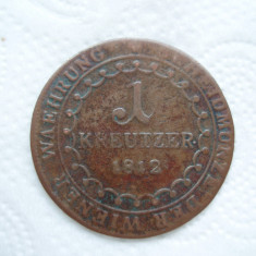 AUSTRIA - 1 KREUZER 1812 G - BAIA MARE , FRANCISC I , RAR, LM1.35