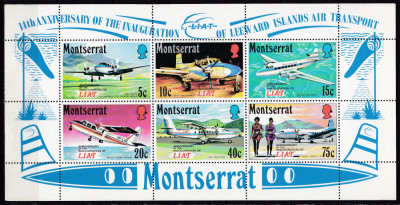 DB1 Montserrat 1971 Aviatie Avioane MS MNH foto