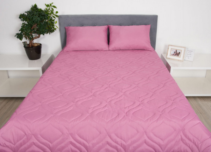 Pilota 180x200 Somnart Belina, microfibra, lavabila la masina, vidata, de vara, Mauve Orchid Relax KipRoom