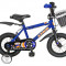 Bicicleta Copii 12 Inch, Junior, J1201A, Cadru Otel, Roti Ajutatoare, Varsta 2-4 Ani