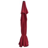 vidaXL P&acirc;nză de schimb umbrelă de soare de exterior, roșu bordo 515 cm 312542
