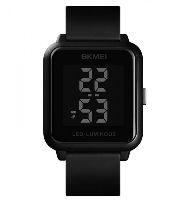 Ceas digital Skmei Unisex Lumina de fundal Afisare data Casual Negru