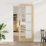 Ușă glisantă vidaXL cu set de hardware 83x211 cm din lemn solid de pin