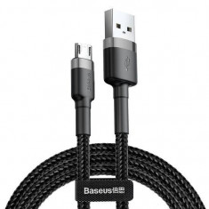 Cablu MicroUSB 2A 3M - Baseus Cafule CAMKLF-HG1 Black/Gray