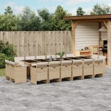 vidaXL Set mobilier de grădină cu perne, 17 piese, bej, poliratan 3210706