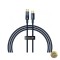 Cablu Date si Incarcare USB-C - USB-C Baseus Explorer 100W 1m Bleumarin P10319704321-00