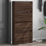 vidaXL Pantofar cu 4 sertare rabatabile, stejar maro, 80x21x163,5 cm