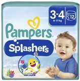 Scutece chilotel pentru apa Pampers Splashers Baby Shark Marimea 3, 6-11 kg, 12 buc, Resigilat, Grad A