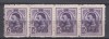 ROMANIA 1908 LP 66 REGELE CAROL I GRAVATE VALOAREA 15 BANI VIOLET STRAIF 4 TIMBRE TIPARITE ABKLATSCH STARE MNH, Nestampilat