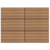 VidaXL Plăci de pardoseală, 6 buc., maro, 60x30 cm, WPC, 1,08 m&sup2;