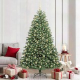vidaXL Brad de Crăciun artificial cu ramuri articulare Verde 210 cm 3395500