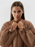 Geacă din puf cu umplutură sintetică pentru femei - maro, 4F Sportswear