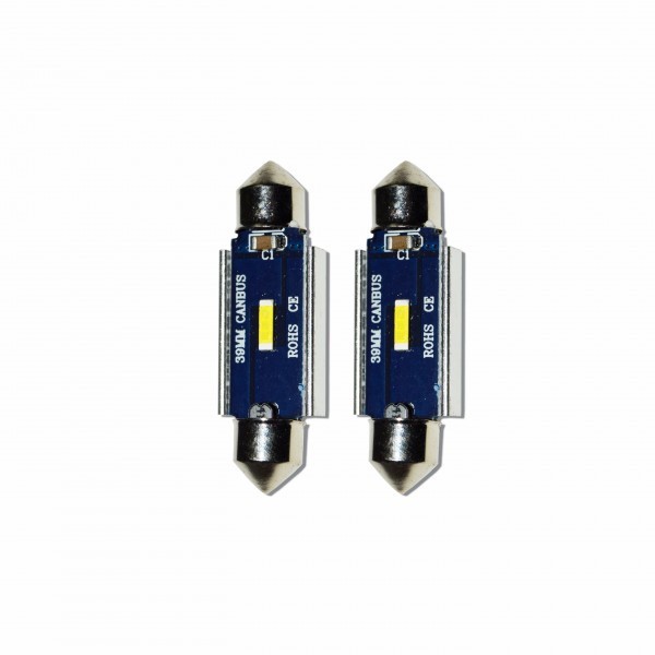 Set 2 x Bec LED 39mm sofit, cu 3 leduri CANBUS