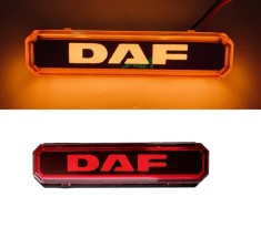 Lampa gabarit cu LOGO NEON rosu DAF 12-24 V foto