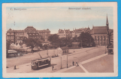 (76) CARTE POSTALA AUSTRO-UNGARIA - BUDEJOVICE - 1913, AZI IN CEHIA foto