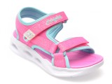 Cumpara ieftin Sandale SKECHERS roz, SOLA GLOW SANDAL, din piele ecologica