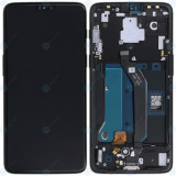 OnePlus 6 (A6000, A6003) Unitate de afișare completă (Service Pack) negru miezul nopții 2011100030