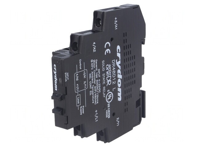 Releu Semiconductori 1-Fazat 12A 48-600VAC 4-32VDC