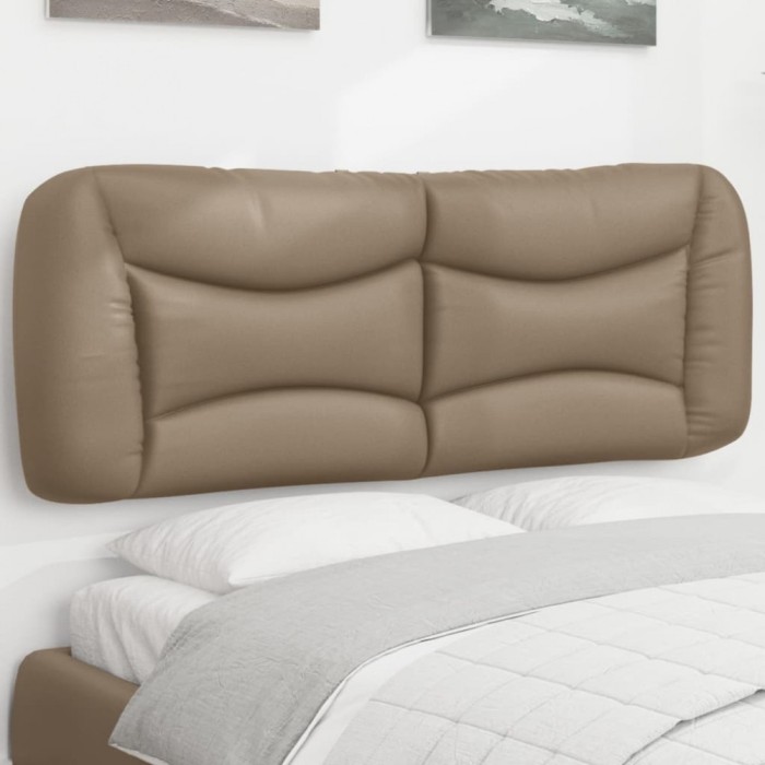 vidaXL Pernă pentru tăblie pat, Hvar, cappuccino, 120 cm, piele artificială 374572