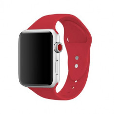 Curea silicon Edman compatibila Apple Watch 3, 42mm, Rosu foto