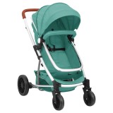 Cumpara ieftin Cărucior pentru copii 2-&icirc;n-1, verde, aluminiu