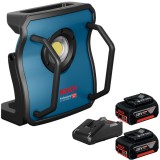 Bosch GLI 18V-10000 C + GBA + GAL 18V-40 - Lampa + Set 2 acumulatori si incarcator Li-Ion 18 V 5 Ah