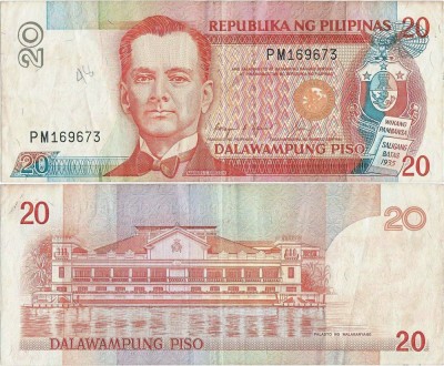 1990, 20 piso (P-170c) - Filipine! foto