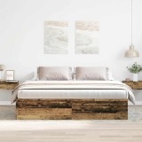 VidaXL Cadru de pat fără saltea Lemn vechi 200x200cm Lemn prelucrat 3328869