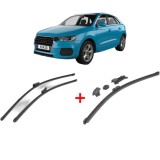 Cumpara ieftin Set 3 stergatoare AUDI Q3 (F3B) 2018 - 2021, pentru parbriz si luneta, Valeo HydroConnect